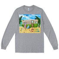 Heather Grey summer caravan life Long Sleeve Tee - TumblerDesignByShophia