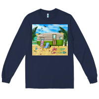 Navy summer caravan life Long Sleeve Tee - TumblerDesignByShophia