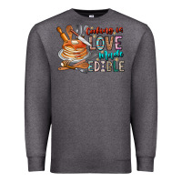 Charcoal Heather cooking is love made edible Premium Sweatshirt - CowhideDigitalArt