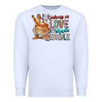 White cooking is love made edible Premium Sweatshirt - CowhideDigitalArt