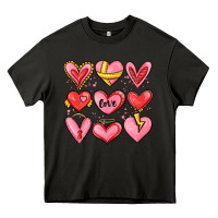 Asphalt sketch hearts Heavy Core Tee - MaliasSmallBusiness