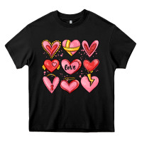 Black sketch hearts Heavy Core Tee - MaliasSmallBusiness