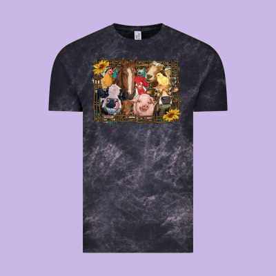 Western Farm Animals Vintage Tee Designed By Ranaportraitstore