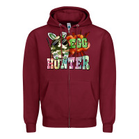 Burgundy egg hunter Zipper Hoodie - FaDigitalArtStudio
