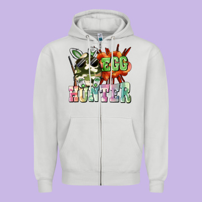 Egg Hunter Zipper Hoodie Designed By Fadigitalartstudio