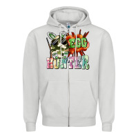 Dove Grey egg hunter Zipper Hoodie - FaDigitalArtStudio