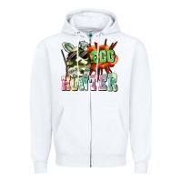 White egg hunter Zipper Hoodie - FaDigitalArtStudio