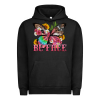 Pigment Black be free with butterfly and cactus flowers Urban Hoodie - Artiststas