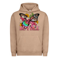 Pigment Burro be free with butterfly and cactus flowers Urban Hoodie - Artiststas