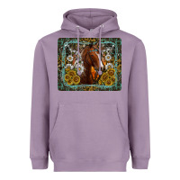 Lavender Western Horse Mouse Pad Heavyweight Hoodie - CowhideDigitalArt