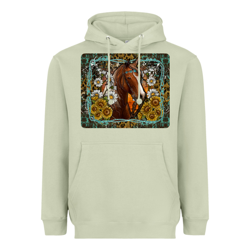 Western Horse Mouse Pad Heavyweight Hoodie by CowhideDigitalArt | Teevron