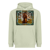 Matcha Western Horse Mouse Pad Heavyweight Hoodie - CowhideDigitalArt