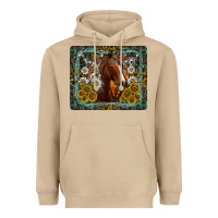 Mushroom Western Horse Mouse Pad Heavyweight Hoodie - CowhideDigitalArt