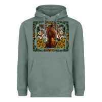 Sage Western Horse Mouse Pad Heavyweight Hoodie - CowhideDigitalArt