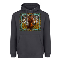 Smoke Western Horse Mouse Pad Heavyweight Hoodie - CowhideDigitalArt