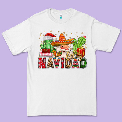 Feliz Navidad Santa Premium Tee Designed By Maliassmallbusiness