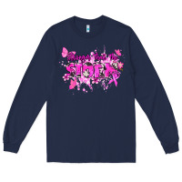 Navy Stronger than the storm Cancer Awareness Long Sleeve Tee - HowdyJamesFarm