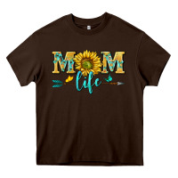Chocolate Brown mom life Heavy Core Tee - NancyCooperArtShop
