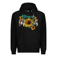 Black Blessed mom Mother's Day Premium Hoodie - FaDigitalArtStudio