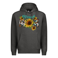 Charcoal Heather Blessed mom Mother's Day Premium Hoodie - FaDigitalArtStudio