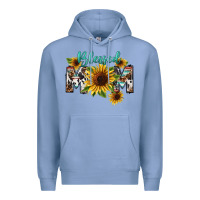 Colony Blue Blessed mom Mother's Day Premium Hoodie - FaDigitalArtStudio