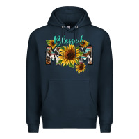 Navy Blessed mom Mother's Day Premium Hoodie - FaDigitalArtStudio