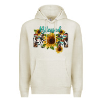 Oatmeal Heather Blessed mom Mother's Day Premium Hoodie - FaDigitalArtStudio