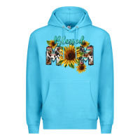 Ocean Blue Blessed mom Mother's Day Premium Hoodie - FaDigitalArtStudio