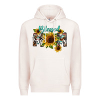 Pale Pink Blessed mom Mother's Day Premium Hoodie - FaDigitalArtStudio