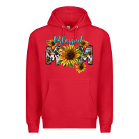 Red Blessed mom Mother's Day Premium Hoodie - FaDigitalArtStudio