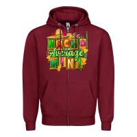 Burgundy nacho average mini Zipper Hoodie - FaDigitalArtStudio