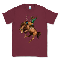 Burgundy Bucking Bronco Rodeo Classic Tee - Bettercallsaul