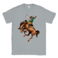 Heather Grey Bucking Bronco Rodeo Classic Tee - Bettercallsaul