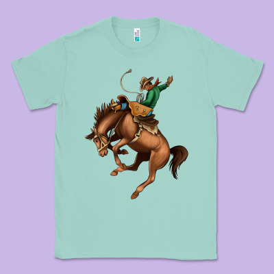 Bucking Bronco Rodeo Classic Tee Designed By Bettercallsaul