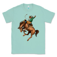 Seafoam Bucking Bronco Rodeo Classic Tee - Bettercallsaul