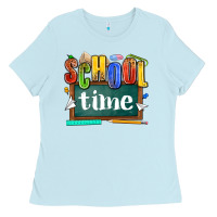Baby Blue school time Ladies Tee - NancyCooperArtShop