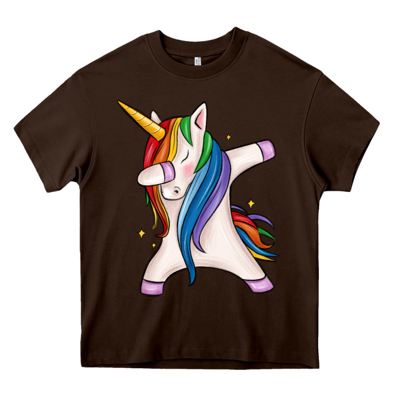 Dabbing Unicorn Heavy Core Tee by MaliasSmallBusiness | Teevron