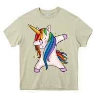 Mossy dabbing unicorn Heavy Core Tee - MaliasSmallBusiness