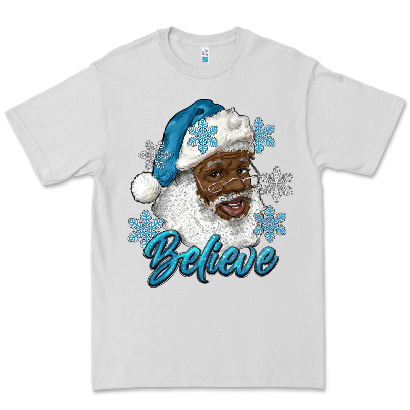 Winter Christmas African American Santa Believe Premium Tee by RanaPortraitStore | Teevron
