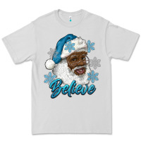 Dove Grey winter christmas african american santa believe Premium Tee - RanaPortraitStore