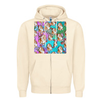 Sandshell Easter Bunny With Truck Seamless Pattern Zipper Hoodie - BundleAndBundleShop