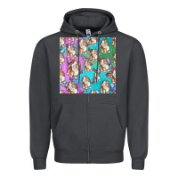 Smoke Easter Bunny With Truck Seamless Pattern Zipper Hoodie - BundleAndBundleShop