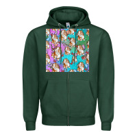 Sports Green Easter Bunny With Truck Seamless Pattern Zipper Hoodie - BundleAndBundleShop