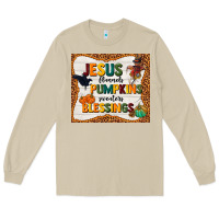 Mushroom jesus flannel's pumpkins blessings Long Sleeve Tee - TumblerDesignByShophia