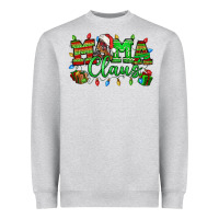 Heather Grey Mama claus christmas lights and gifts mother's day Heavyweight Sweatshirt - HowdyJamesFarm