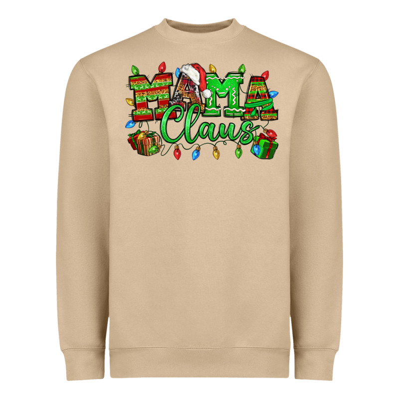Mama Claus Christmas Lights And Gifts Mother's Day Heavyweight Sweatshirt by HowdyJamesFarm | Teevron