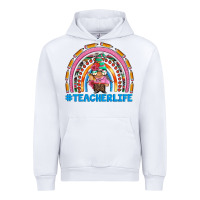 White teacherlife and teacher gnome rainbow Urban Hoodie - Artiststas