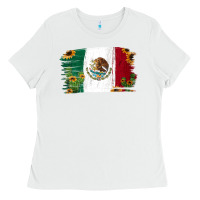 White Mexican Flag Cactus Sunflower Ladies Tee - Jasminsmagicworld