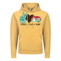 Vintage Mustard Peace Love Camp Vintage Hoodie - Bettercallsaul