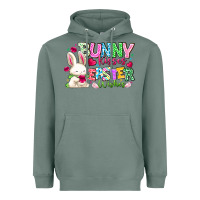 Sage Bunny Kisses Easter Wishes Heavyweight Hoodie - CowhideDigitalArt